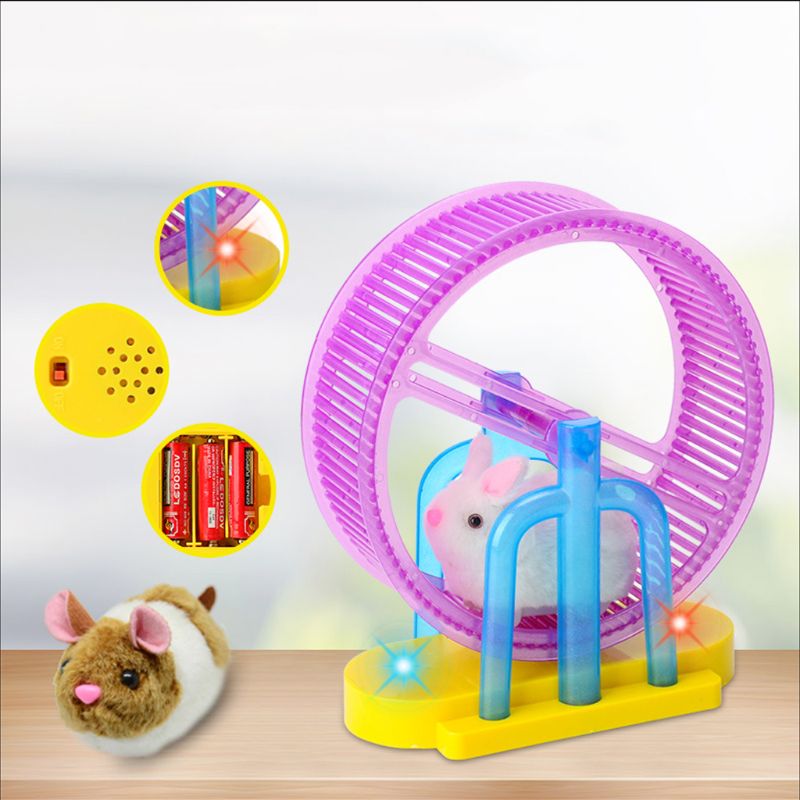 1Set LED Light Music Hamster Wheel Roller Electric Toys for Children Kids Education Learning Toys 24BE