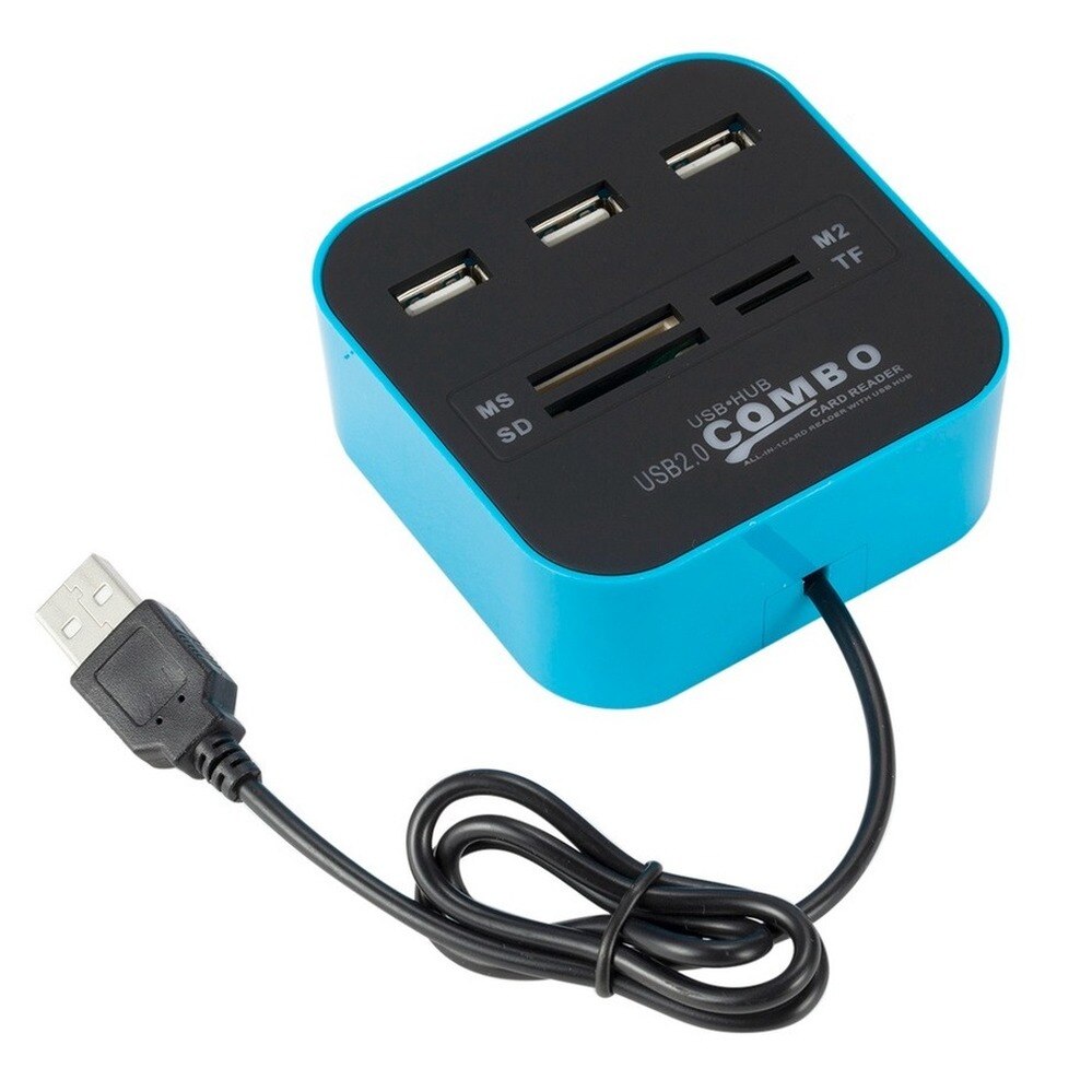 PzzPss 3 Ports USB2.0 Hub Combo USB Micro Card Reader SD/TF USB Splitter Hub Combo All In One For Laptop Computer Accessories
