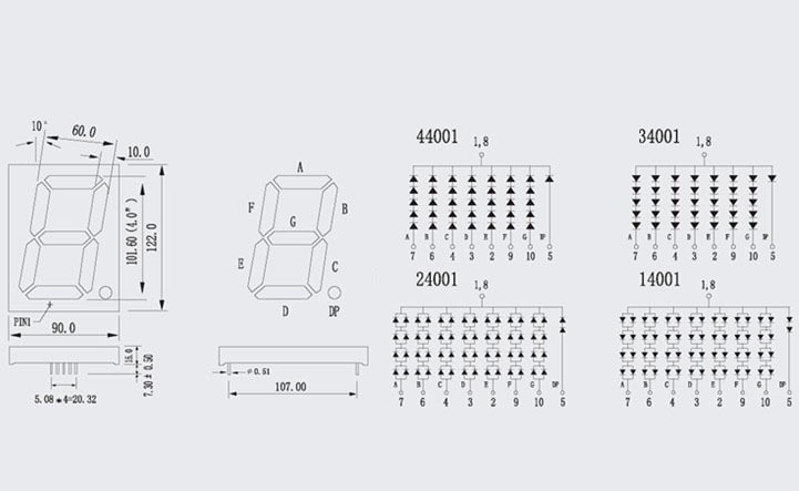 Oiyagai 7-Segment-LED-Display – 3-stellig, Gemeinsame Anode, Rot, 0,56 Zoll, 10-polig, 10 Stück