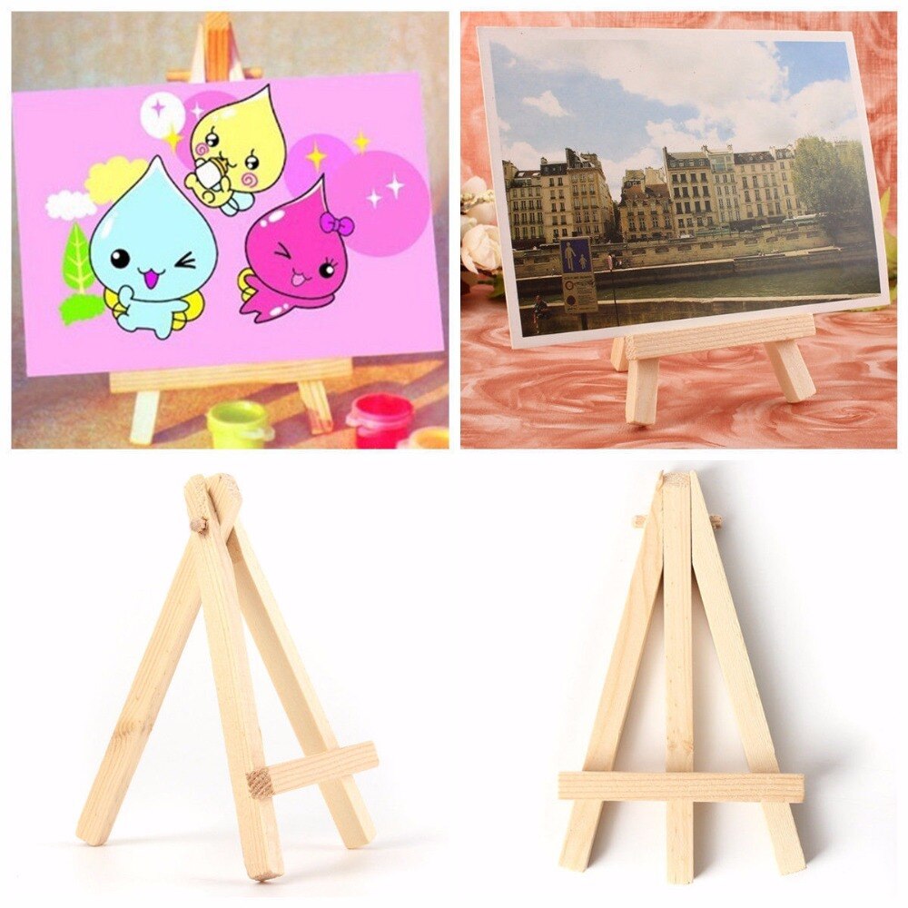 45/90pcs Kids Mini Wooden Easel Art Painting Card Stand Display Holder Drawing for School Student Artist Supplies 15x8cm