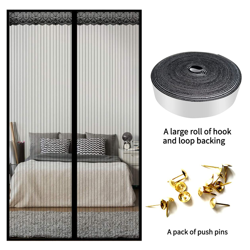 Cortinas antimosquitos para insectos y moscas, malla de red magnética, cierre automático, pantalla de puerta, cortina de cocina, verano