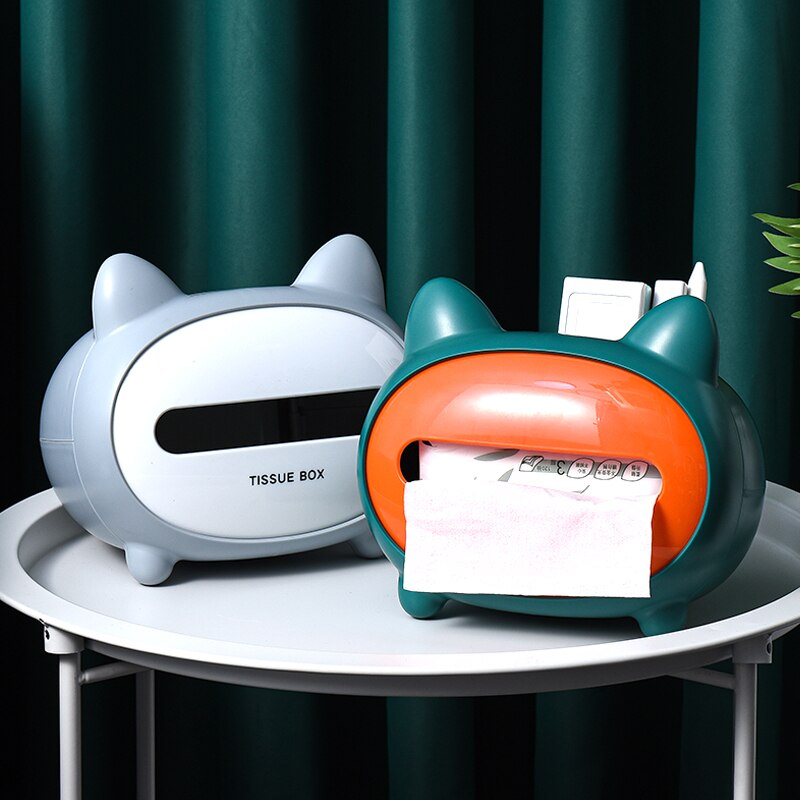 Cartoon Abs Kat Model Tissue Doos Leuke Kitty Dispenser Opslag Houder Servet Case Organizer