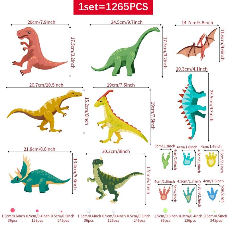 1265pcs PVC Luminous Sticker Home Decorative Glow Wall Sticker for Children's Bedroom Luminous In Dark Night Fluorescent Sticker: Default Title