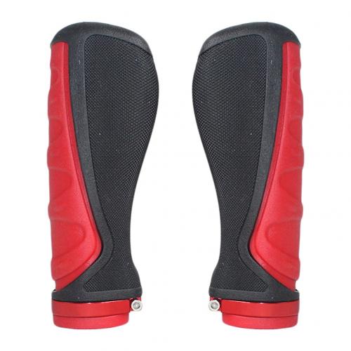 1 Pair Ergonomic Cozy Ultralight Rubber Anti-slip Bike Bicycle Handlebar Grip: Red Black