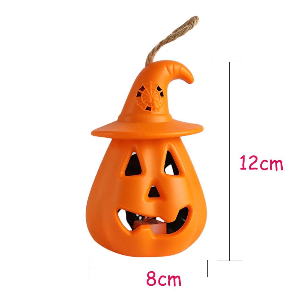Halloween pumpa lykta led färgglad blixt skräck dödskalle ljus luva pumpa ljus ljus 8 x 12cm spökhus dekoration