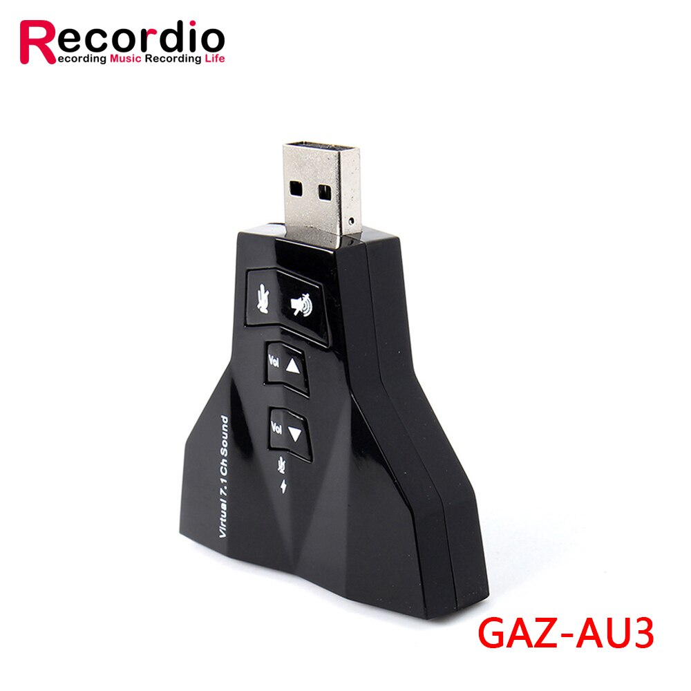 7.1 Externe Usb Geluidskaart Usb Naar Jack 3.5Mm Hoofdtelefoon Audio Adapter Mic-Telefoon Geluidskaart Voor Mac win Compter Android Linux: GAZ-AU3