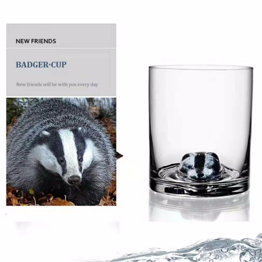 1 st 360ml djurkopp sött husdjur björn fågelglas för te öl vattenkopp blyfritt ultraklart glas