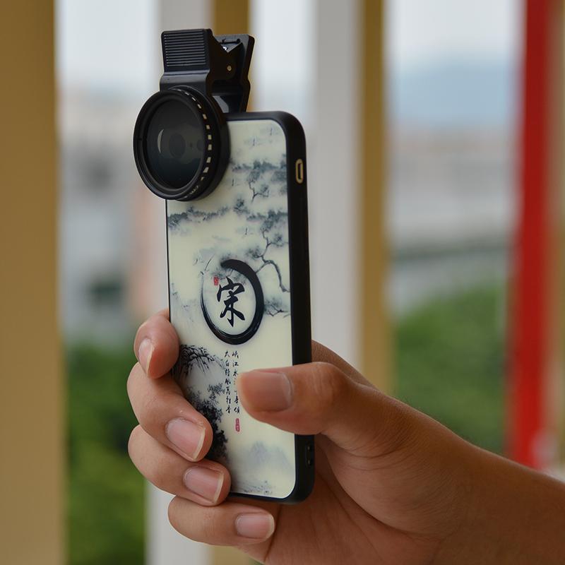 Lente de filtro ND para cámara de teléfono móvil, Clip de densidad neutra ajustable de 37mm, para Android, Ios, iPhone y Huawei