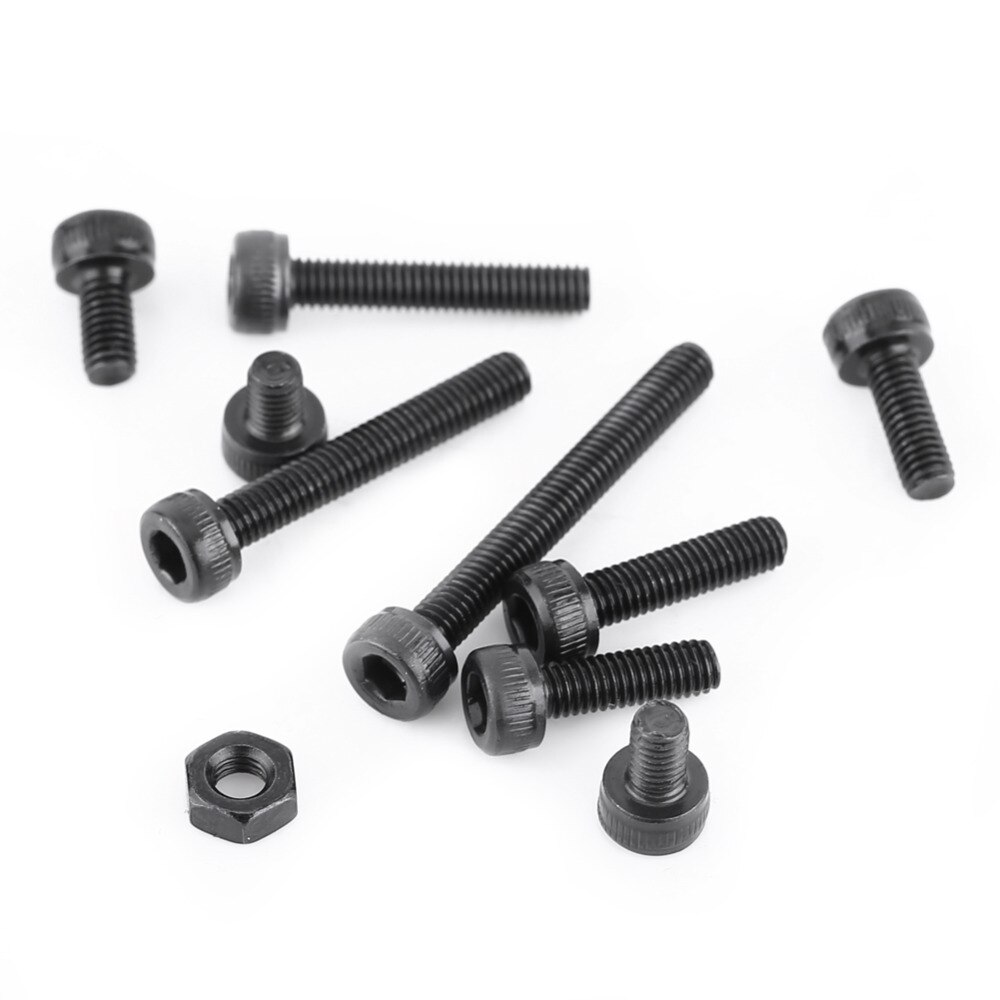 280Pcs/Set M3 Cap Head Hex Socket Bolt Screw Nut Metric Machine Screws Fastener Assortment Kit bolts and nuts