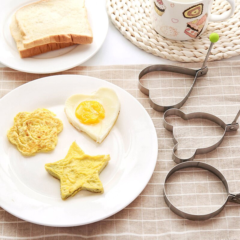 5 Style Fried Egg Pancake Shaper Omelette Stainless Steel Mold Mould Frying Egg Cooking Tools Kitchen Accessories Gadget Rings