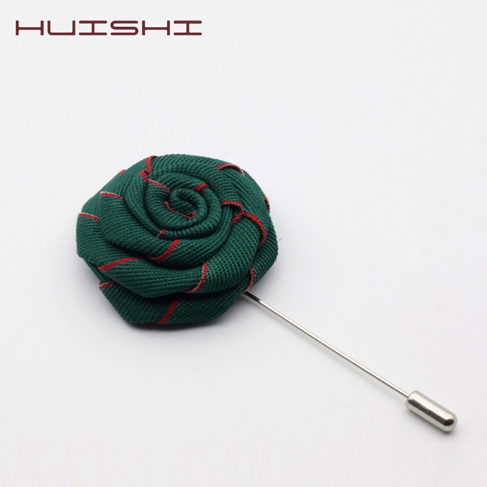 HUISHI Twee Kleur Stof Bloem Broches Revers Pin Mannen Vrouwen Broche Suits Decoratie Reversspeldjes Voor Suits Accessoires 12 Kleur