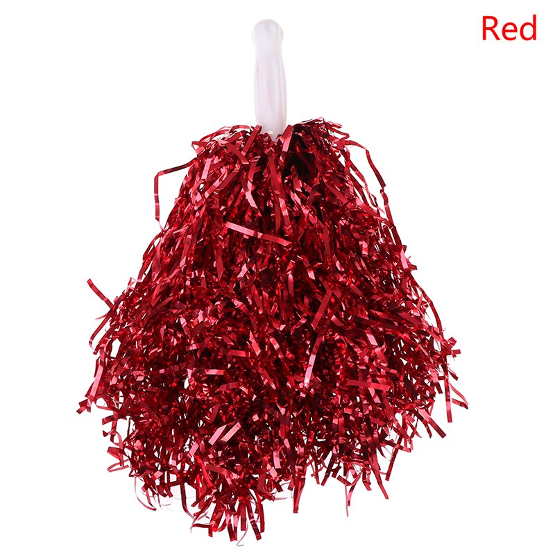 Pelota de deporte de baile competencia de porristas Pom Flor de pompones para fútbol, baloncesto, 1 unidad, 20CM: Red