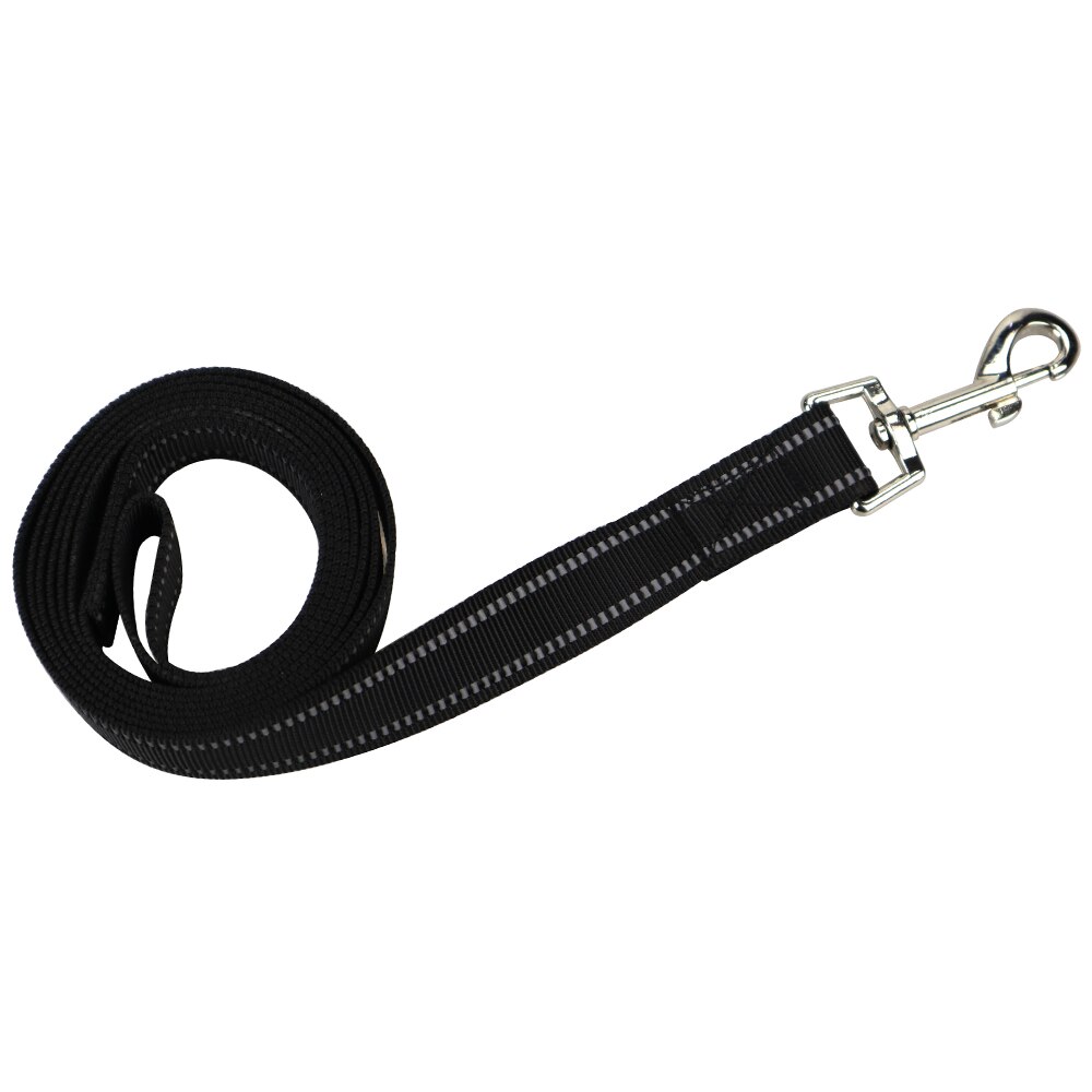 PETTOM Dog Basic Leash Zacht gevoerde Reflecterende Sterke Dikke Nylon Webbing voor Puppy Kleine Middelgrote Grote Honden Wandelen Buiten Reizen Oranje M: 110CM