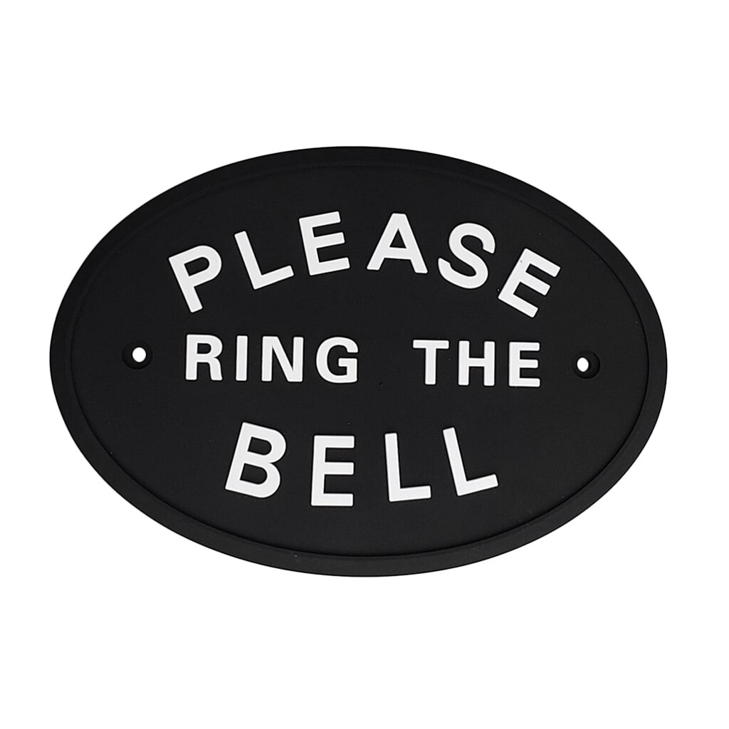 PLEASE RING THE BELL WALL SIGN Plaque For Home Decor Mount To Door Or Wall,