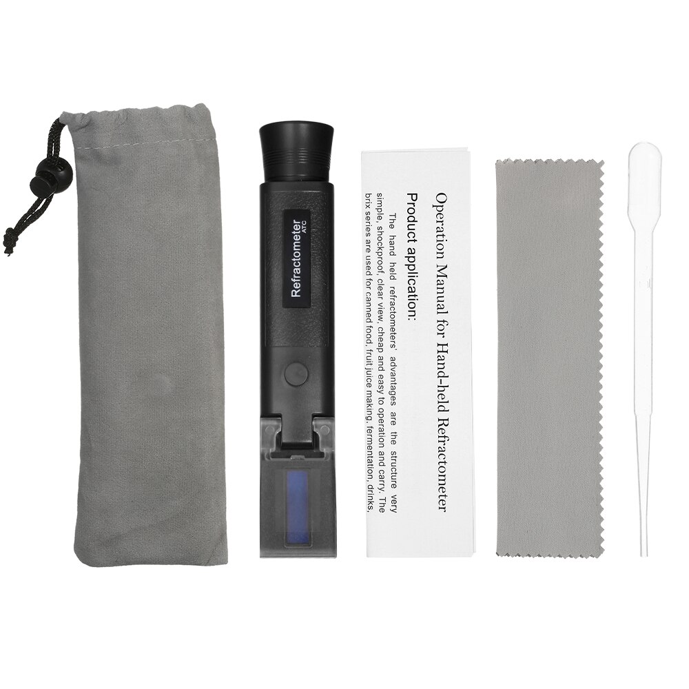 Portable Handheld ATC Salinometer Seawater Salinity Refractometer Salinity Meter Aquarium Salinity Refractometer Halometer: Black