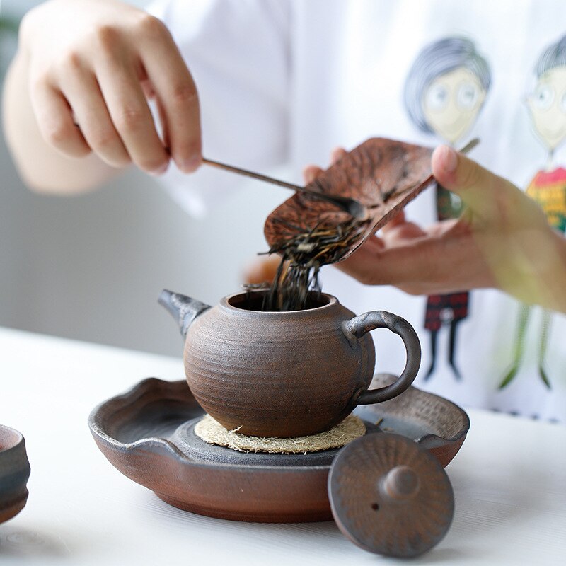 Chinese Yixing Teapot Handmade Gong Fu Tea Set Ceramic Tea Kettle 210ml Retro Pottery Pots