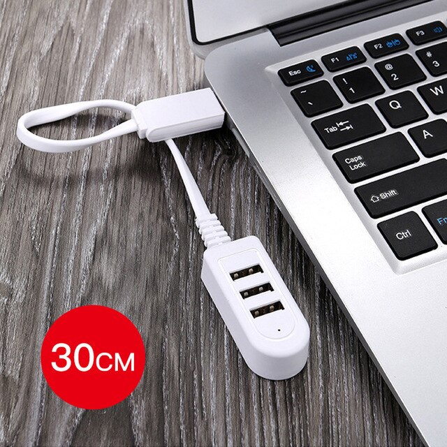 3 Port USB Hub Extend Cable 1.2m USB 2.0 Splitter Wire Data Transfer Device Charging USB Adapter Laptop PC Computer USB Extender: 30cm usb hub