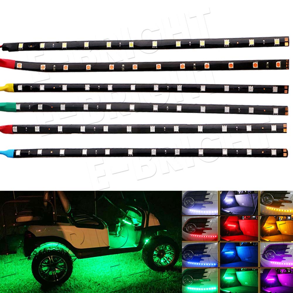 30 Cm Led Strip Licht Underglow Licht 2 Stuks 5050 12SMD Kerst Licht Auto Motor Golfkar Decoratie Interieur Exterieur licht