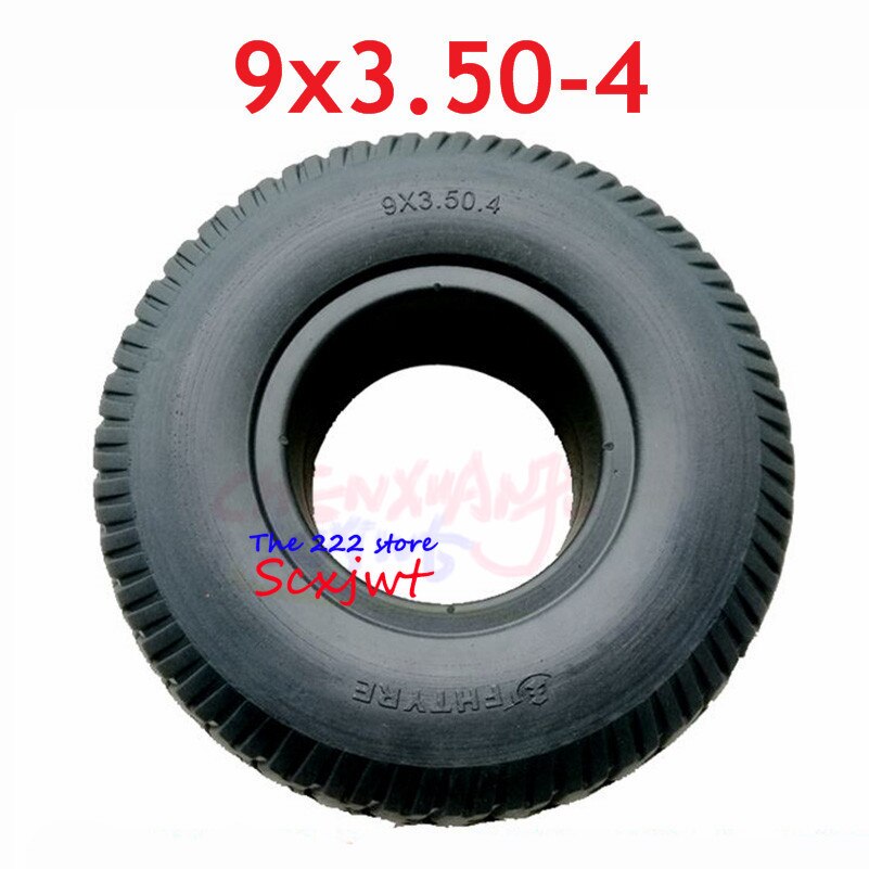9x3.5-4 No-inflation Solid Tire 9 *3.50-4 Inch Tyre of Electric Small Surfing Four-Wheel Skateboard Beach Car wheel