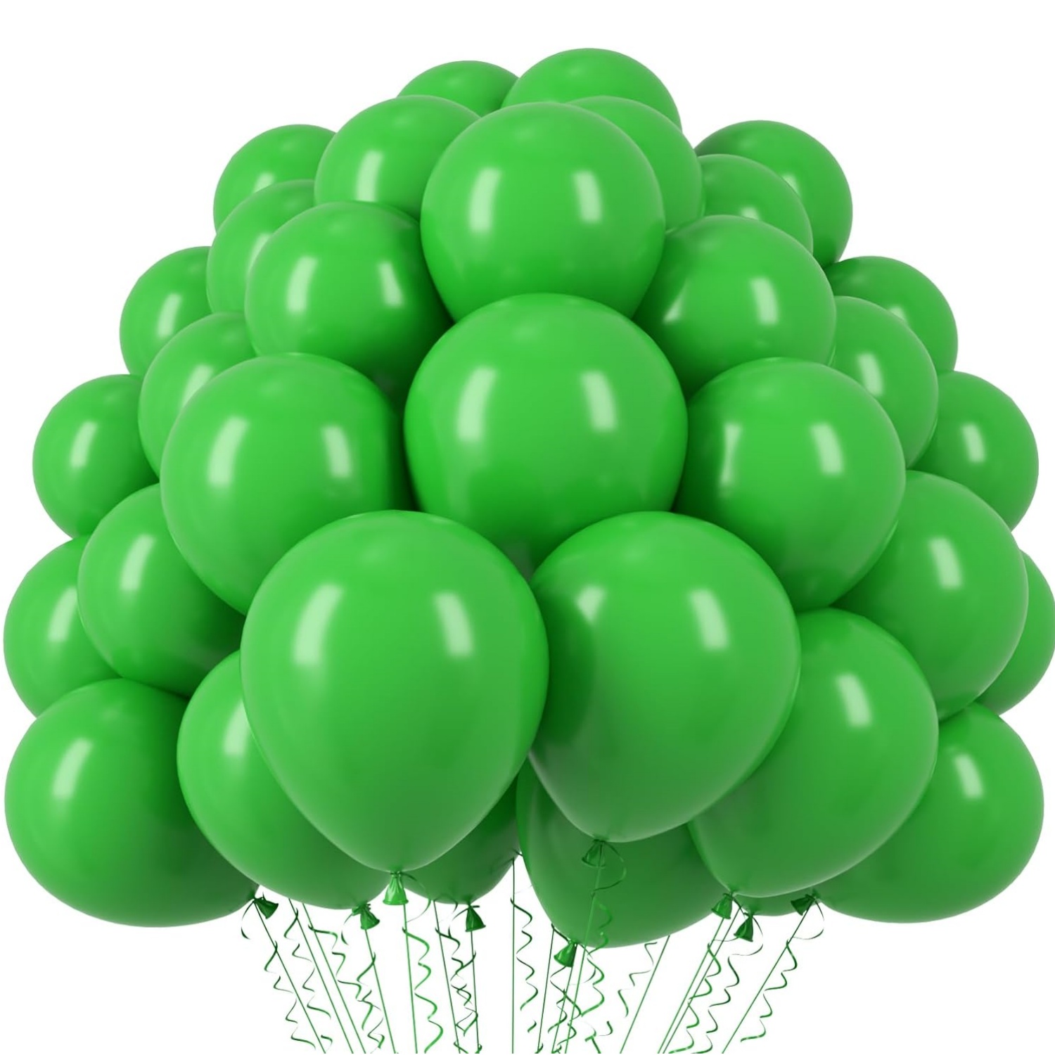 50pcs/100pcs Pack Latex Party Balloons 10 inch Round Helium Balloons for Birthday Wedding Anniversary Graduation Decoration: green / Number
