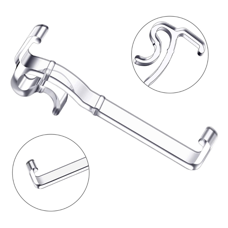 20Pcs 2.5 Inch Hidden Valance Clips Window Blind Clear Plastic Retainer Clamp for Horizontal Blind Curtain Drape Holder