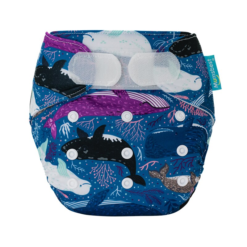[Mumsbest] Velcro Cloth Diaper Washable Reusable Nappy Cloth Pocket Diaper With Inserts Hook-Loop Nappy Suitable 3-15kg Baby: ME08 / only 1 pocket diaper