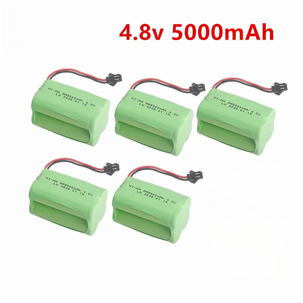 5000 4,8v rechargeable nimh battery for rc cars, robots, tanks, ships, toy parts, t-models with  sm2p- connectors , , aa 4,8v battery packs