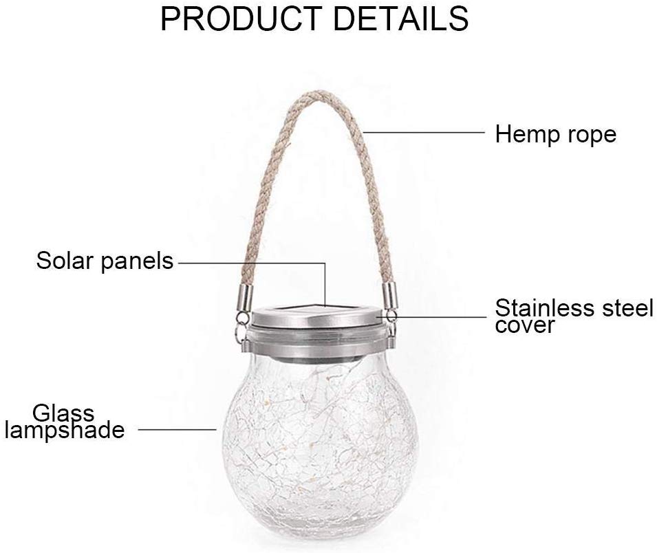 Led solar fairy light powered mason jar lights for outdoor patio party wedding garden gårdhave dekorative led lamper