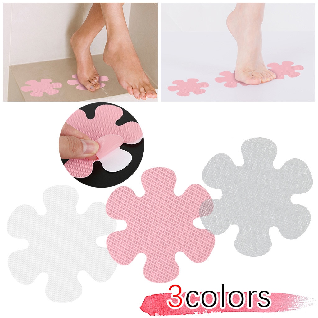 10pcs Bathroom Tubs Showers Treads Non-slip Bathtub Stickers Safety Adhesive Decals Shower Anti-slip Mat Pad Flooring Mats Tool