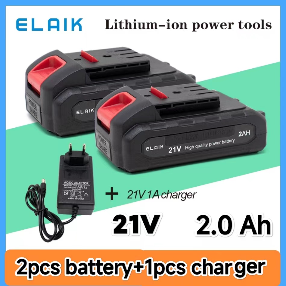 21v 2000 mah 18650 litium-ladattava akku akkuvääntimelle, sähköruuvimeisselille, sähkötyökalulle, sähköporalle, akku fr: Taivaansininen