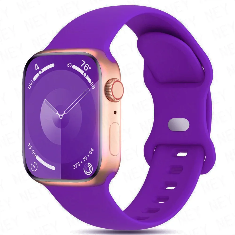 Urrem til apple watch-rem 44mm 40mm 45mm 41mm 42-38mm silikonearmbånd iwatch-rem serie 8 7 se 3 4 5 6 9 ultra 2 49mm