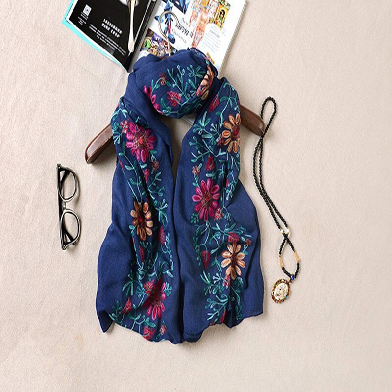 Plain Embroidered Floral Viscose Scarf Shawl From Indian Bandana Print Cotton Scarves and Wraps XBFF