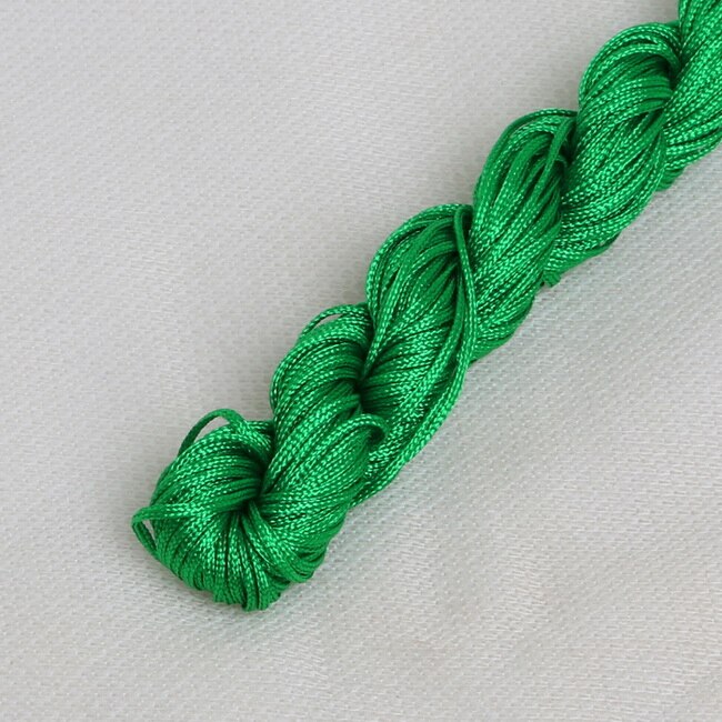 24meters Length & 1mm Diameter Chinese Knot Macrame String Wire Cord Thread for DIY Necklace Bracelet Braided String: Green