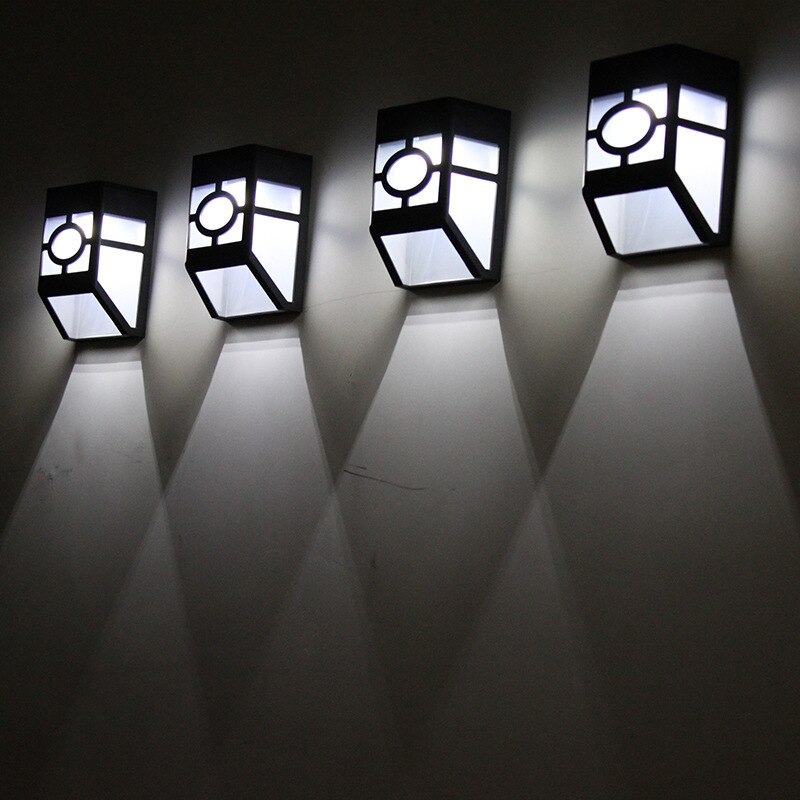 doprowadziło kinkiety zewnętrzne wodoodporne bezprzewodowe oświetlenie krajobrazu lampy kolorowe dla domu/ogrodzenia/stoczni/podjazd ścieżka lampy słoneczne Garde: Zimne białe