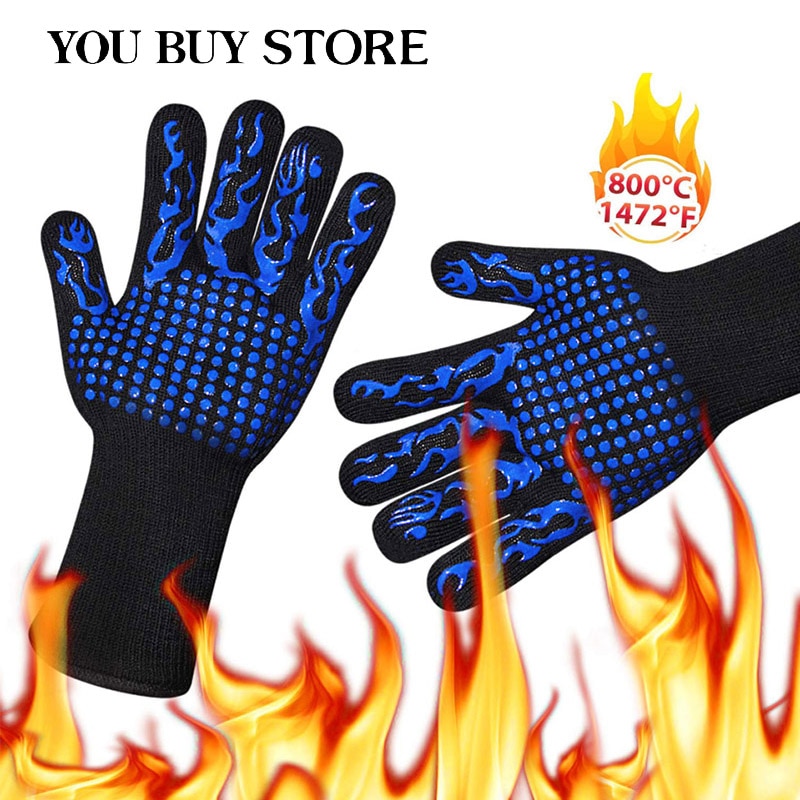 Oven Handschoenen Hittebestendige Bbq Grill Handschoenen Premium Geïsoleerde Duurzaam Brandwerende Voor Koken Bakken Grillen Ovenwanten