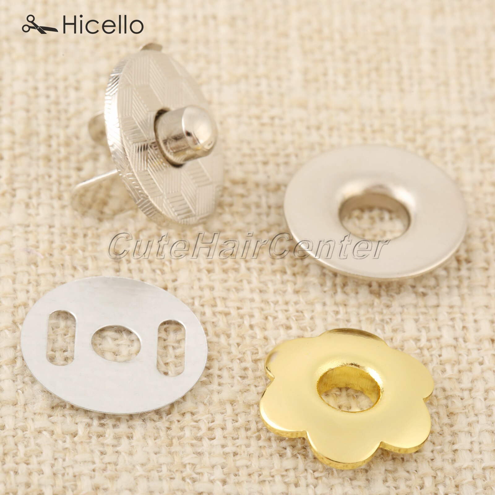 5 sets Metalen Magnetische Snaps 17mm bloemvorm Pruim Gespen Knoppen Druk Decoratie voor Naaien Kleding Bag Portemonnees Hicello