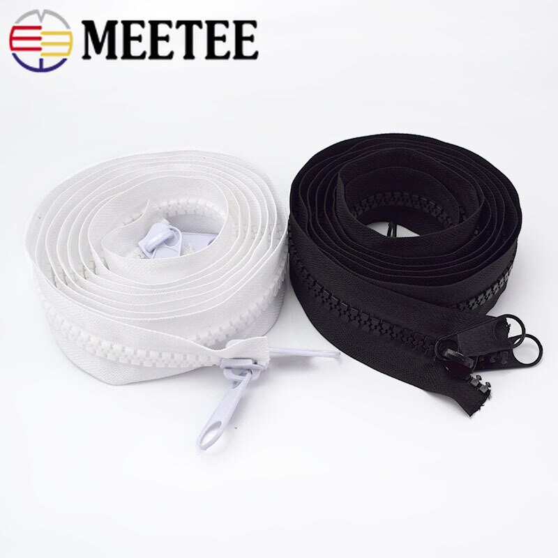 Meetee 10 # cremallera de resina de + simple/de doble cara para la cabeza-1/2M para viajes al aire libre tienda mochila accesorio de costura DIY AP671