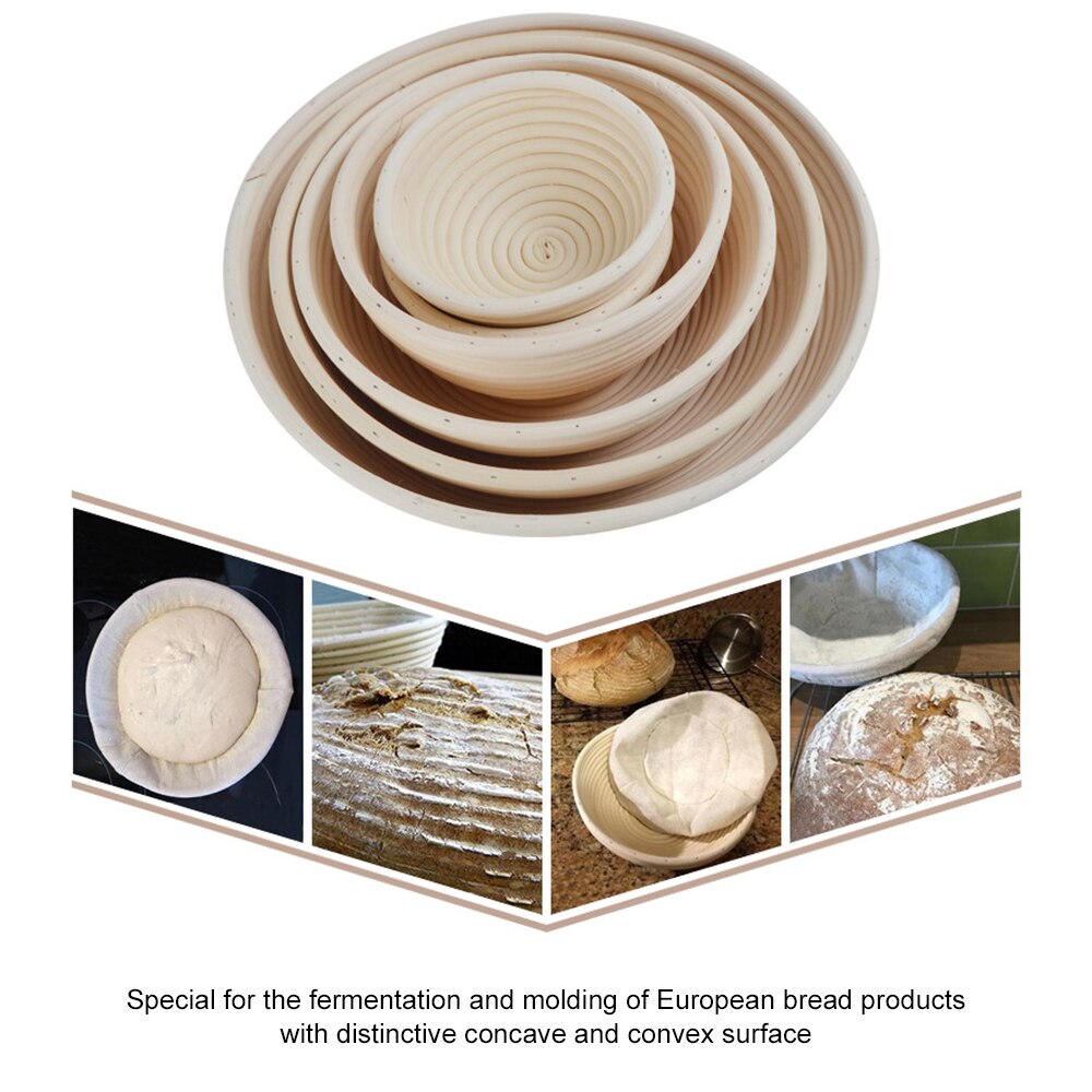hogares Roung formas de fermentación, cesta de mimbre, país barra de pan de masa Banneton prueba que cestas