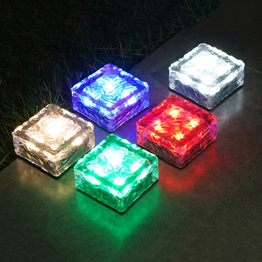 Joyinled led underjordisk lampe havedæk lys firkantet glas sten mursten isterning sti gulv trappe græsplæne dæk sol begravede lamper