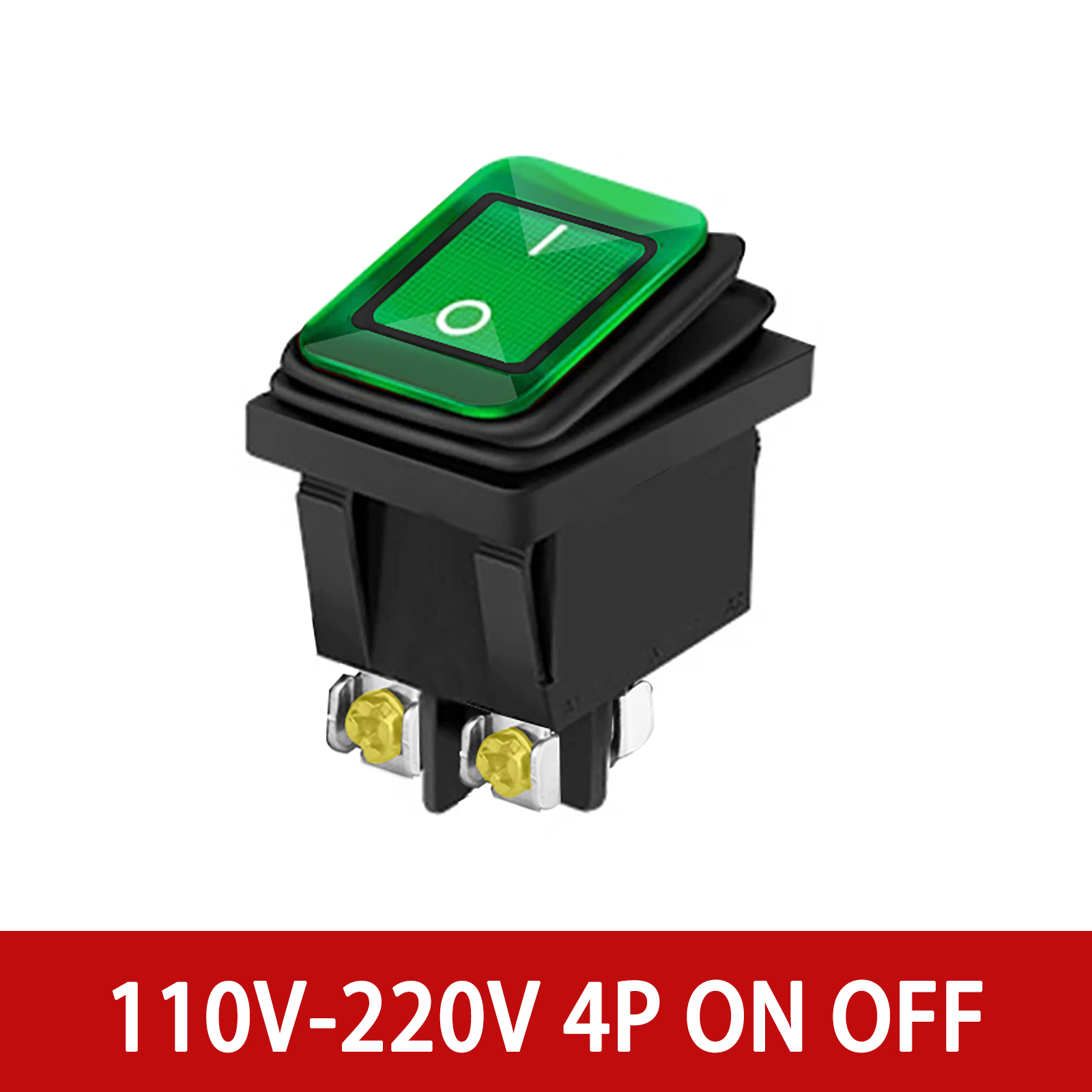 12V 24V / 110V 220V Waterdichte Tuimelschakelaar Rood/Groen Led Licht Verlicht 4 Pinnen 2 Positie/6 Pinnen 3 Stand Tuimelschakelaar: Sky Blue
