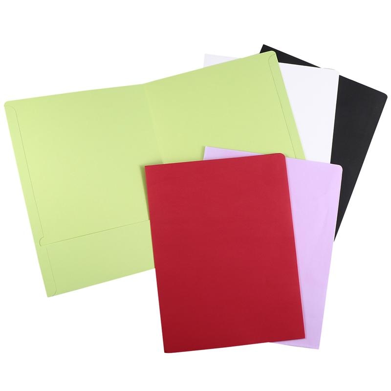 Carpeta de archivos de papel Kraft, soporte marrón para documentos, carpetas de presentación de proyectos de oficina, A4, 2 bolsillos, 12 Uds.