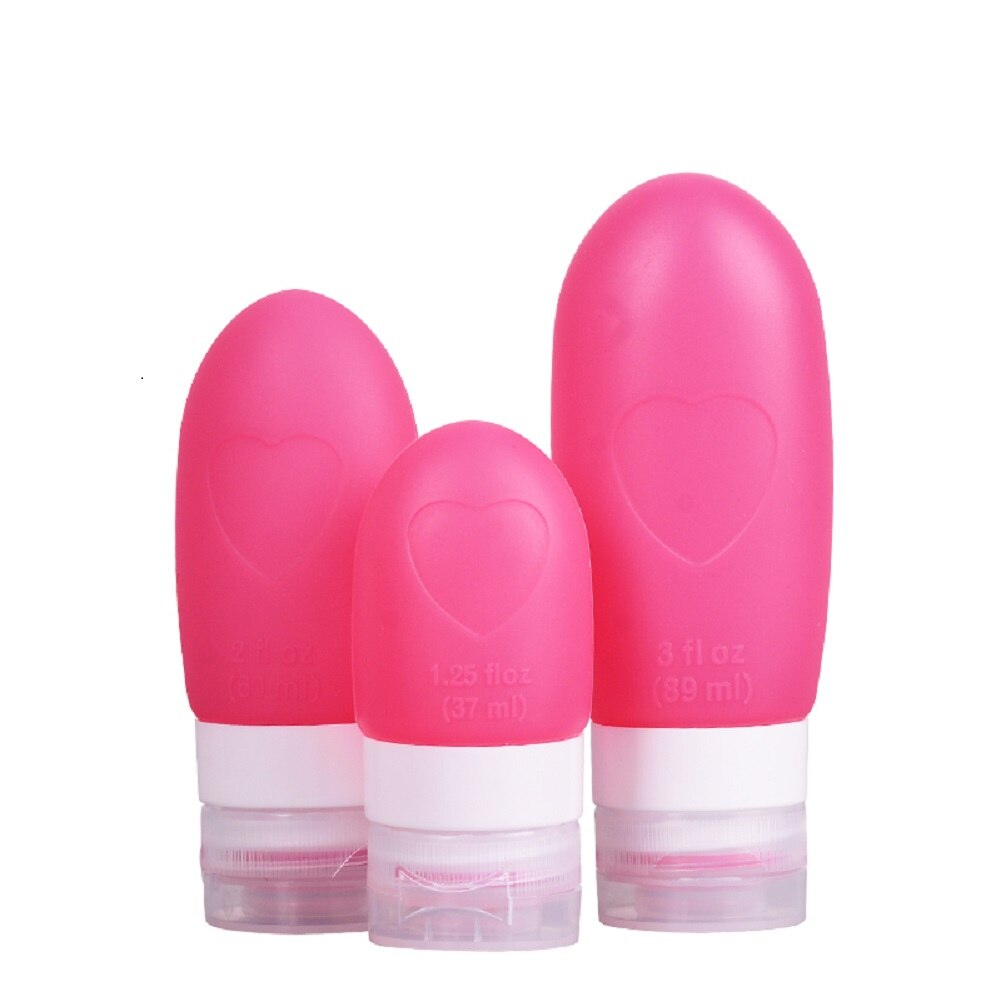 Home Travel Packing Silicone Press Bottles Set Silicone Tube PP Portable Lotion Shampoo Bath Container Makeup Organizers