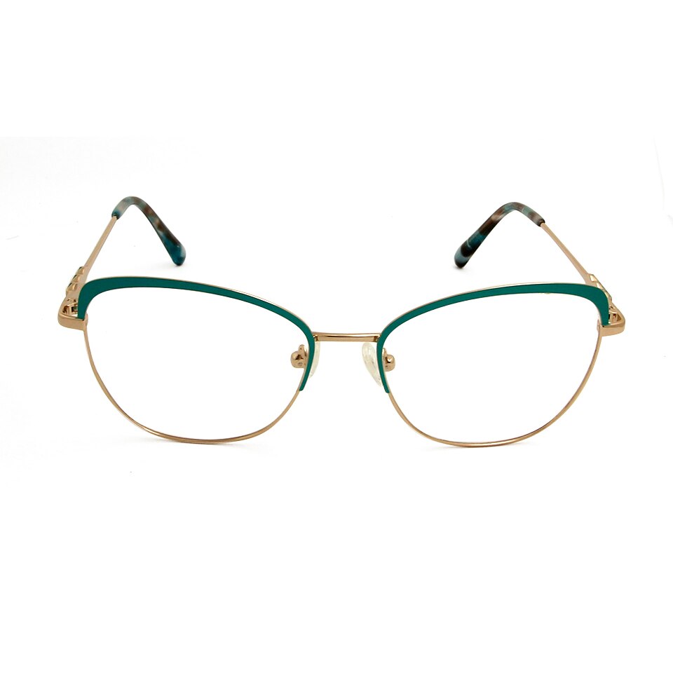 Metalen brilmontuur voor dames, cat eye bril, trendy optische bijziendheid, brilmontuur op sterkte voor dames