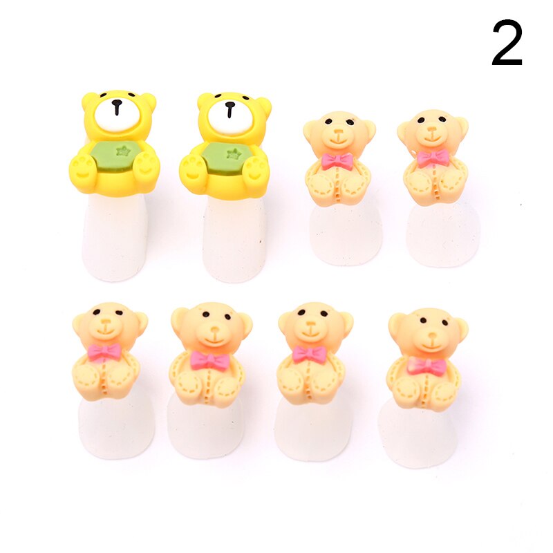 8 stuks zachte siliconen teenspreiders, voet- en vingerverdelers, manicure, pedicure, nagelkunstgereedschap, bloemenhouder, accessoire: B