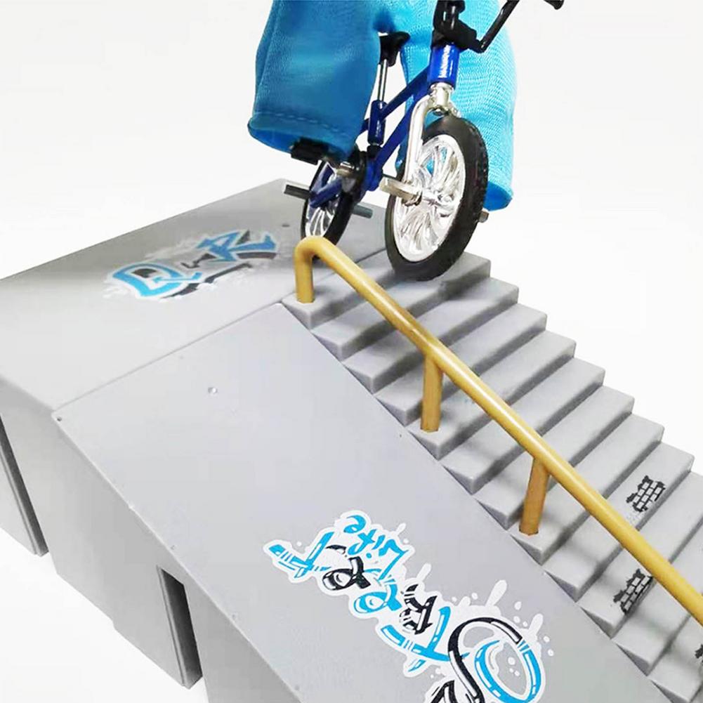 Rampe de skate pour enfants, jeu de sport, pour doigt, planches à roulettes, ensemble de pièces, touche, pour mini vélo, parc de formation, jouet,