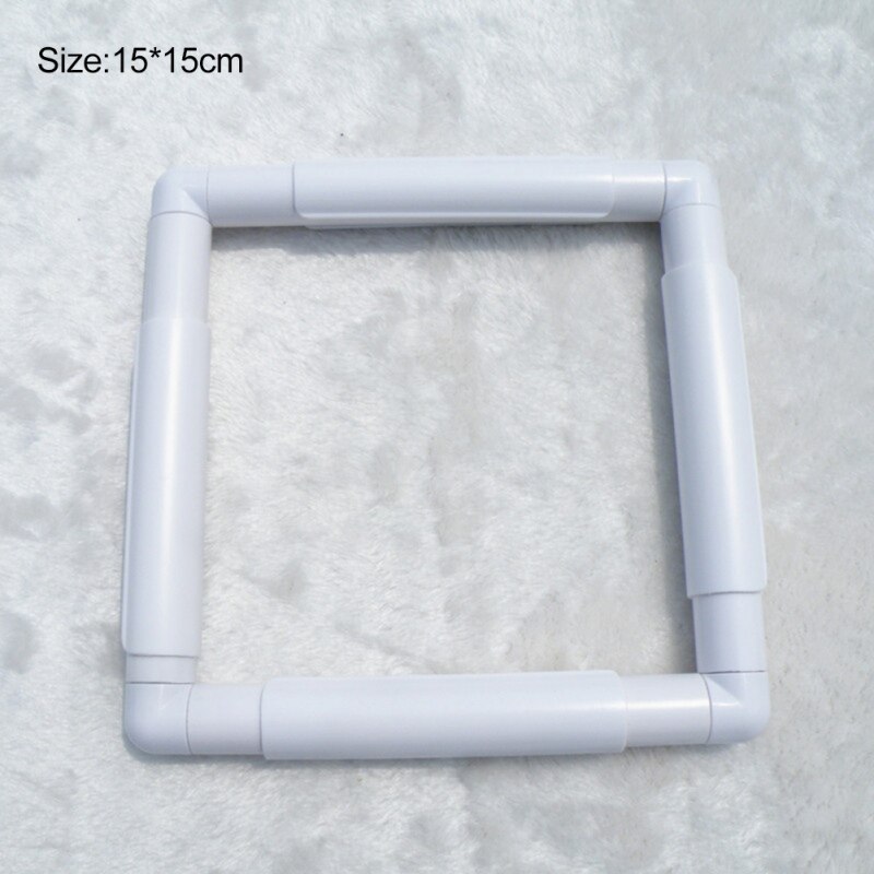 Square Plastic Embroidery Frame Set Cross Stitch Craft Tool Clip Type Frame Hoop DIY Sewing Crafts Tools: A