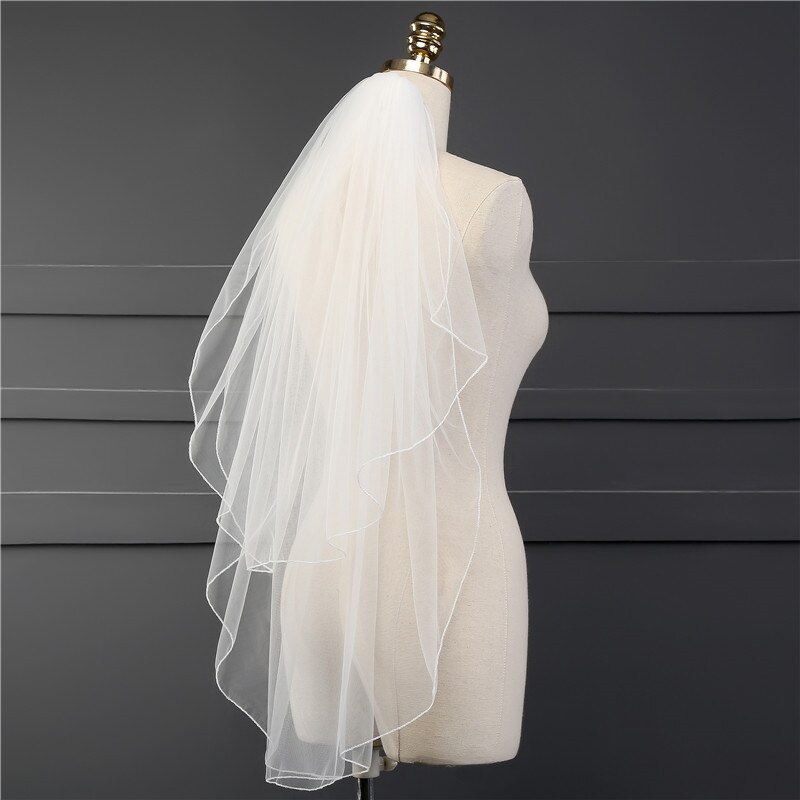Schwarzer Brautschleier Mit Kamm – Spitze, 2-lagig, Für Hochzeit Oder Halloween