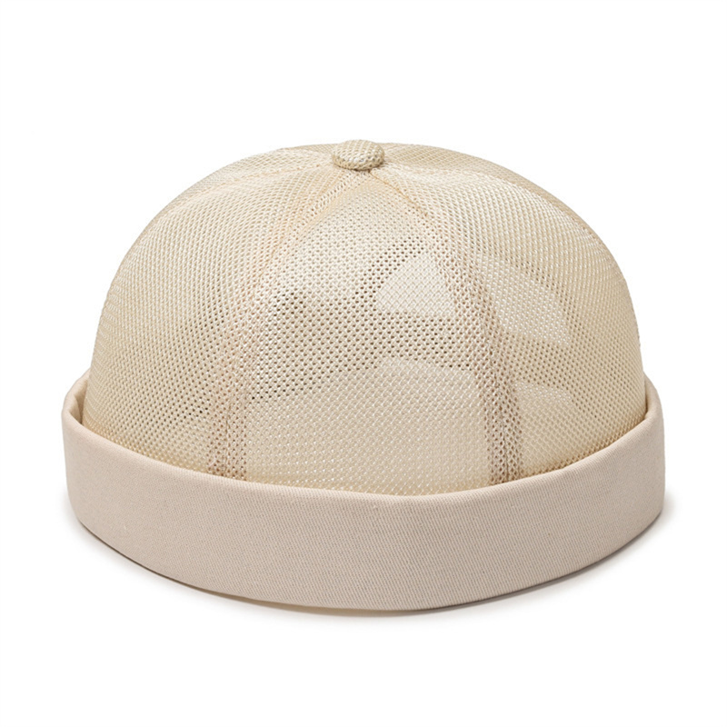 Casquette ronde pastèque rétro américaine Simple, sans bord, chapeau en maille Pure, respirabilité, chapeau Hip Hop pour hommes et femmes