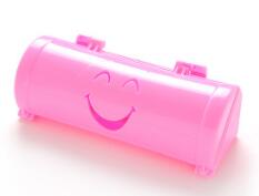 Sacos de lixo para parede 1 peça, recipiente para armazenamento de saco de lixo na parede, suporte de plástico para cozinha, dispensador de merceiro, banheiro 0600: Rosa