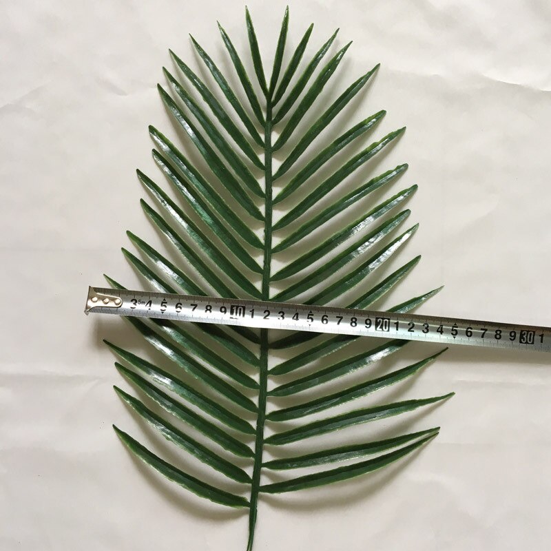 Plast konstgjorda blad tropiska palmblad simulering blad för hawaiian luau temafest hem trädgård dekoration